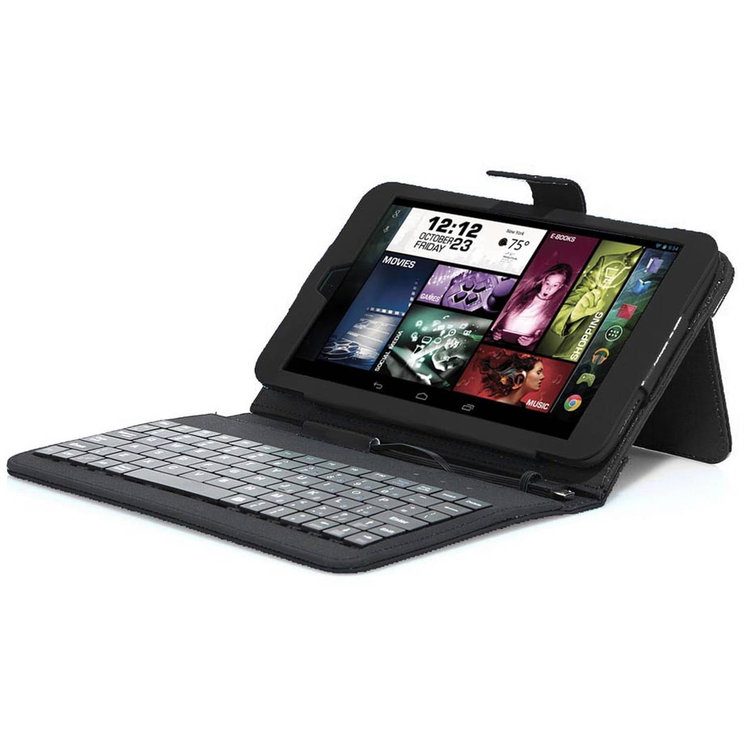 Visual Land Prestige Elite 8" Tablet 16GB Quad Core Case Keyboard