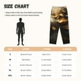 thumbnail image 4 of Lsque Luxurious Gold Flow Print Women's Pajama Pants, Lounge Pant - Comfortable Home Wear,Elastic Waistband, Stylish Design-Medium, 4 of 9