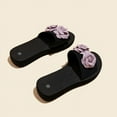 thumbnail image 5 of JeashCHAT Slip On Slide Sandals for Women Women's Flat Shoes Ladies Beach Sandals Summer Non-Slip Causal Slippers (Purple), 5 of 5