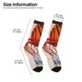 thumbnail image 2 of Kdxio Basketball Shot Print Children's Socks for Daily Wear and Sports Use Colorblock Mid-Calf Design Breathable Material, 2 of 5