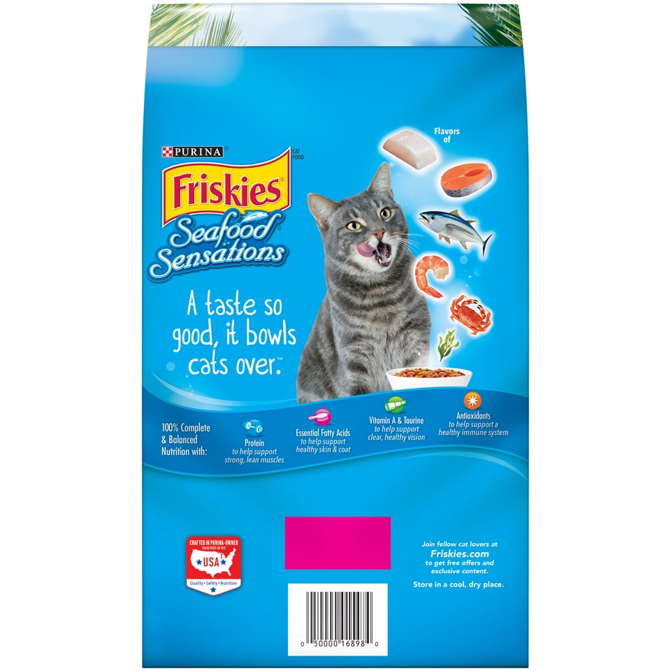 Friskies Dry Cat Food, Seafood Sensations, 3.5 lb. Bag
