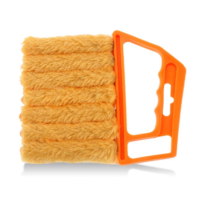Cepillo de cepillo Microfibra Lavable Aire Acondicionador Louvered Cortinas Ventana Desagrabable Residuos Handheld Limpieza Herramienta Accesorios Amarillo AweSitey HA059637-05