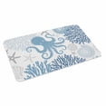 thumbnail image 2 of Navy Blue Octopus Coastal Door Mat&nbsp;Indoor Outdoor Entrance, Non Slip Small Rug for Kitchen Bathroom Entryway Rug, Nautical Coral Starfish Washable Doormat Floor Mat for Office 18x30 Inch, 2 of 8