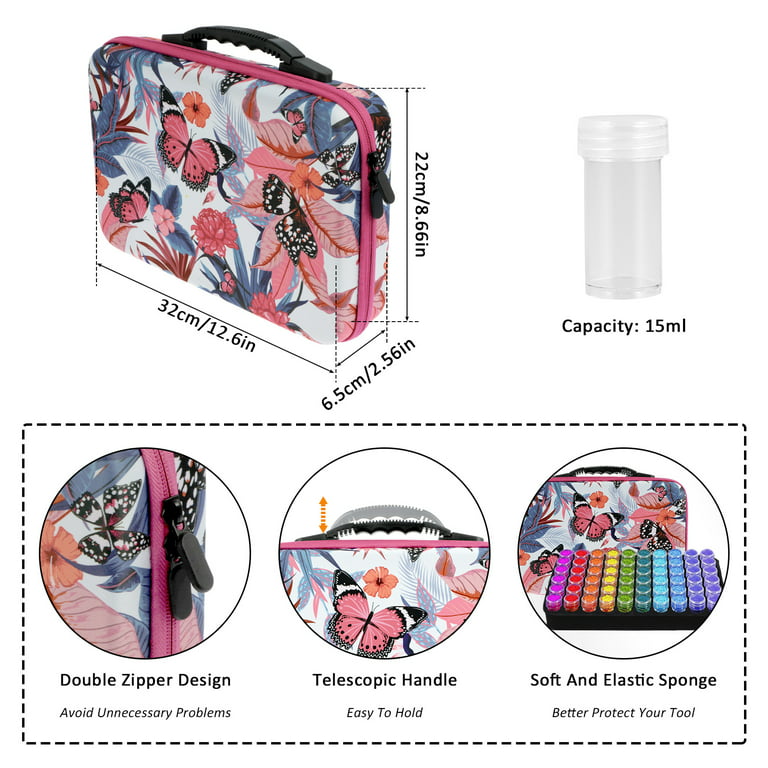 Gustve Storage Container Set 60 Slots Waterproof Diamond Art Storage Box Portable Diamond Painting Accessories Organizer with Lables, Size: Style 1