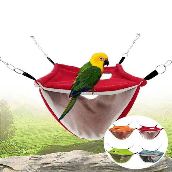 Visland Bird Nest Shed Hut House, Warm Hanging Hammock Cage Accessories Snuggle Sleeping Bed for Parrot Parakeet Cockatiels Cockatoo Lovebird hamster