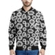 thumbnail image 2 of Chaqueta con estampado de girasol en blanco y negro para hombre, sudaderas con estampado floral en 3D, chaquetas de calle de manga larga con cremallera de gran tamaño, abrigos, 2 of 4