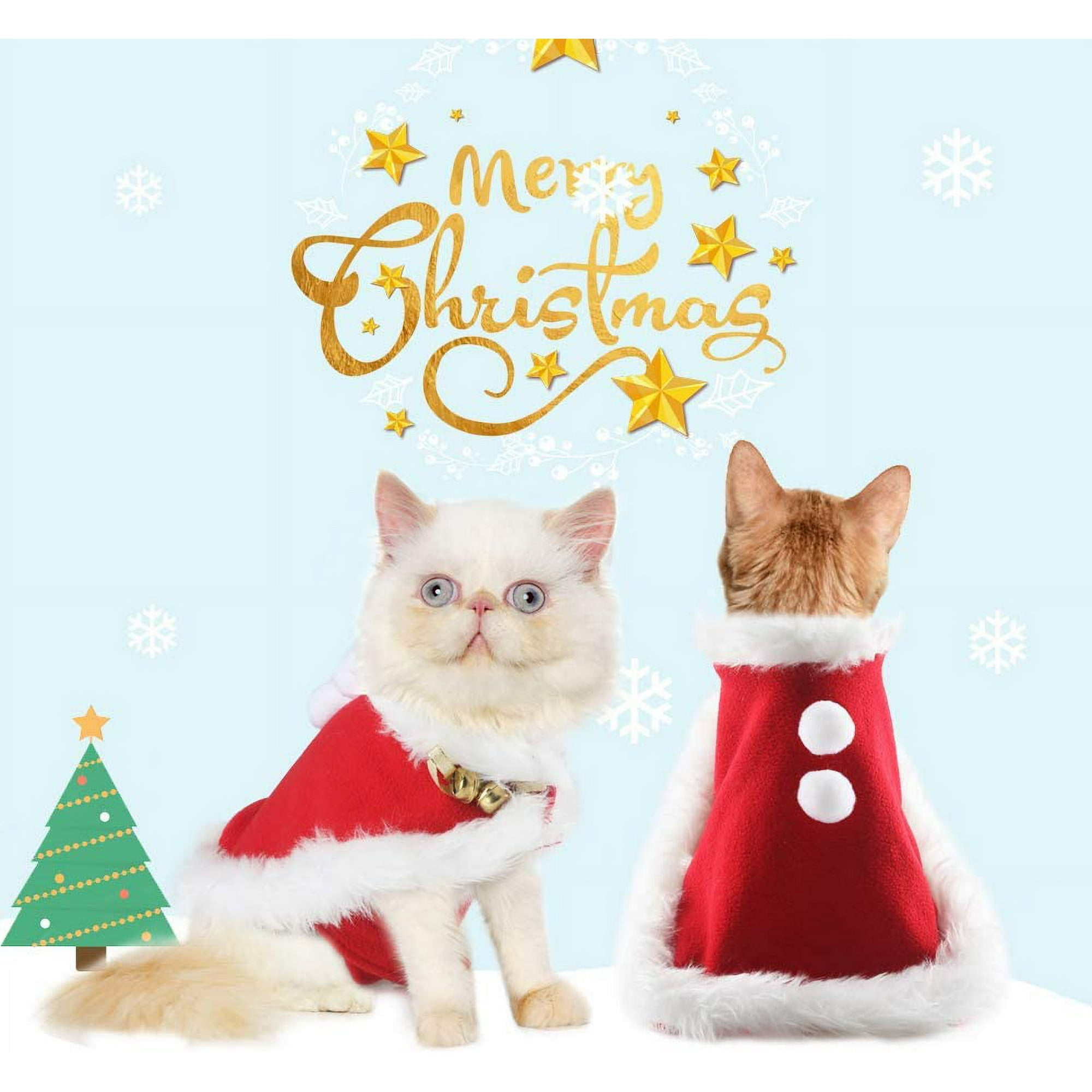Costume de Noël pour Chat, Tenue de Noël Super Mignonne pour Chat