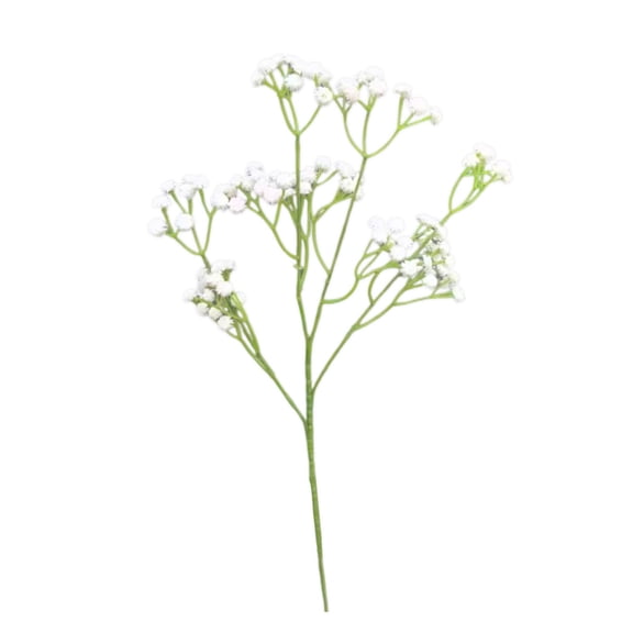 Realistic Artificial Baby's Breath (Gypsophila) Flower, 1 Pc White Faux Floral Stem for Wedding Bouquet, Home Decor & DIY Craft Arrangements