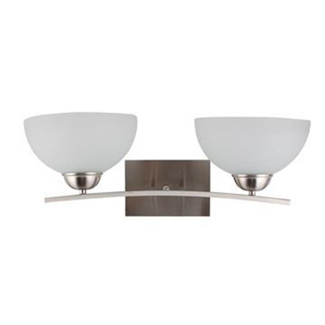 2 Vanité Légère en Acier Satiné avec Verre Blanc