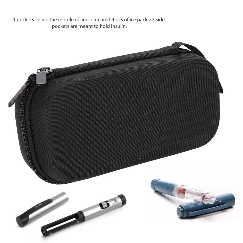 Insulin Cooler Travel Case, Double Zipper Portable Insulin Pen Carrying Case For Insulin Pen