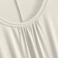 thumbnail image 6 of Women Solid Pleated Crew Neck Sleeveless Midi Nightgown, Soft Loose Cool Summer Loungewear Sleep Dress Multiple Plain Colors White XL(XL), 6 of 8