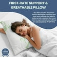 thumbnail image 3 of Bamboo Pillow King 20" x 36" [Adjustable] Shredded Memory Foam for Sleeping - Ultra Soft, Cool & Breathable Zippered Cover - Relieves Neck Pain, Snoring & Helps with Asthma - Back/Stomach/Side Sleeper, 3 of 9