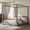 Gray, variant on MODERNLUXE King Size Wood Canopy Bed with Headboard, Gray