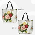 thumbnail image 3 of Naloa Vintage Bike Flower Butterfly Tote Bag for Women, Foldable Tote Bag With Zipper, Large Shoulder Bag, Top Handle Handbag for Travel, Work, Shopping, 3 of 9