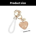 thumbnail image 5 of Elegant Diamonds Encrusted Heart Keyring Crystal Keychain for Trendy Women Girl, 5 of 20
