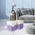 thumbnail image 4 of 6 Pcs 11 x 11 Inch Cube Storage Bins Fabric Cube Storage Organizer Bins Foldable Storage Cube Baskets with Sturdy Carry Handles Multipurpose Storage Cube for Home (White, Purple), 4 of 12