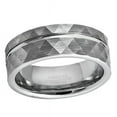 thumbnail image 4 of Tungsten Rings for Men Wedding Bands for Him Womens Wedding Bands for Her 6mm Faceted Diamond Cut Brushed Groove Line, 4 of 8
