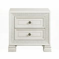 thumbnail image 2 of Nightstand with Pearl White Finish and 2 Dovetail Drawers of Classic Luxury, 2 of 6