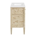 thumbnail image 4 of Modway Elysian 48" Single Sink Wood Bathroom Vanity in White/Burl Oatmeal, 4 of 17