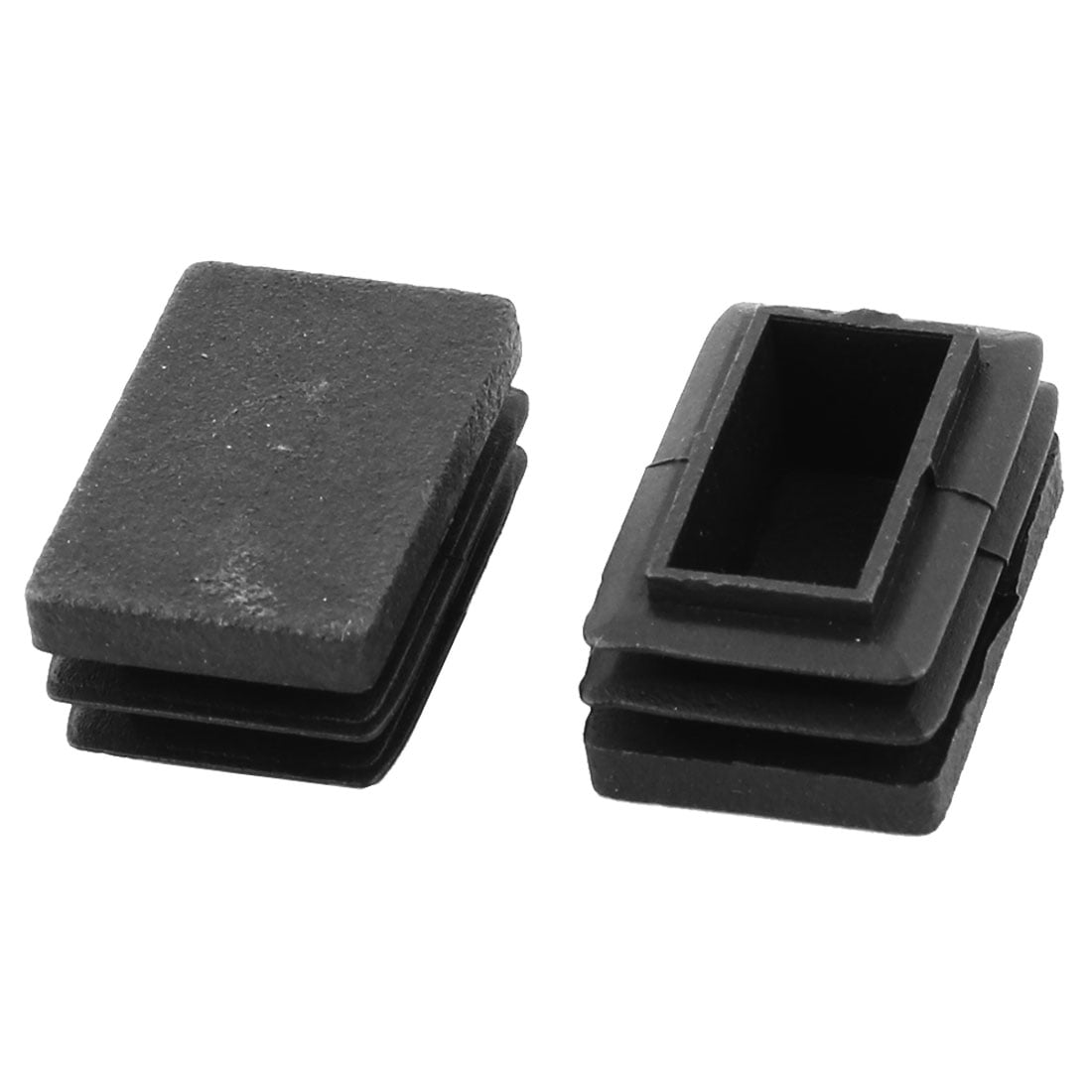 Plastic Table Chair Leg Feet Tube Pipe Insert End Cap Black 30mm x 20mm