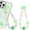Green, variant on Phone Charms Strap Bow Heart Beads Charm Strap Universal Lanyard Chain String for Phone Case