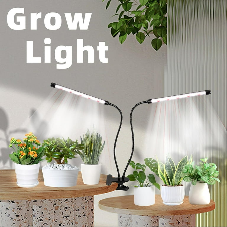 Grow Light 6500K Full Spectrum Plant Grow Lamp with Clip - 84 LED Plant  Light for Indoor Plants-White