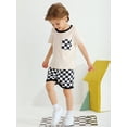 thumbnail image 4 of GYRATEDREAM Baby Boy Summer Clothes Contrast Color Short Sleeve T Shirts Stretch Rolled Shorts Cute Toddler Outfits 12M-6T, 4 of 8