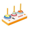 thumbnail image 2 of Juguete apilable de arcoíris Juguete Montessori Regalo de cumpleaños portátil Coordinación mano-ojo Naranja, 2 of 9