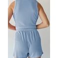 thumbnail image 3 of DOKOTOO 2 Piece Outfits for Women Lounge Sets Casual Crewneck Sleeveless Tops and High Waisted Shorts Summer Matching Set, 3 of 8