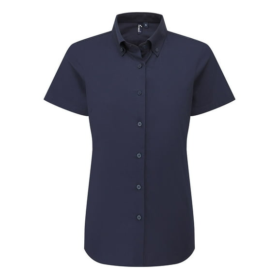 Premier Womens Supreme Oxford Short-Sleeved Formal Shirt