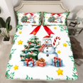 thumbnail image 2 of Homewish Cartoon Snowman 4 Pieces Queen Sheet Sets for Teens Boys Girls,Bow Christmas Tree Ultra Soft Flat Sheet,Xmas Festival Queen Fitted Sheet,Microfiber Bedroom Decor, 2 of 7