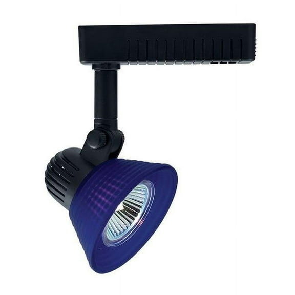 Jesco Lighting LLV10750BU-BK Mini Deco Series Low Voltage Track Head for L 2-Wire Single Circuit Track System, Blue - Black
