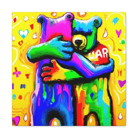 Love Bear Hugging - Canvas