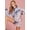 Navy Mauve, variant on Saronite Tie-dye Printed Long Sleeve Jersey Top, Lemon Purple (Women's)