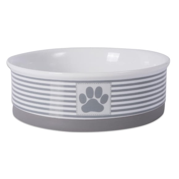 Tazón de Cerámica DII Bone Dry Gray con Base Antideslizante para Mascotas