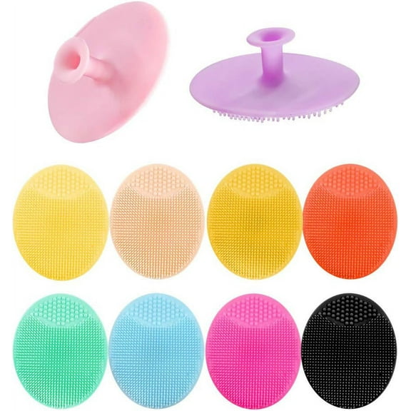 Tutuviw 3PCS Soft Silicone Face Scrubber,Facial Cleansing Brush,Facial Exfoliation Scrub for Massage Pore Cleansing Blackhead Removing Deep Scrubbing for All Kinds of Skins