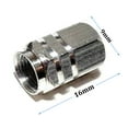thumbnail image 5 of IVBDQV Silver 4 Metal Chrome Tire/Wheel Air Pressure Stem Valve Caps for Car Truck Hot Rod C02, 5 of 12