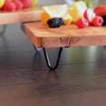 thumbnail image 6 of Raised Wooden Trays, Set of 2, Thick Square Planks, Ash Color, Mango, Metal Legs, Rustic, 11.75 and 9.75 Inches, Kitchen Accessory, 6 of 6