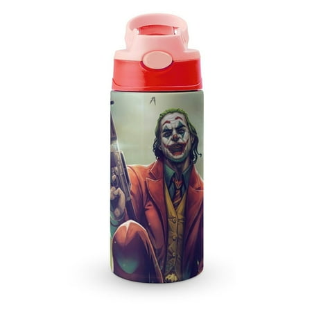 

JOker Small Water Bottle for Kid 12oz Insulated Bottles with Straw Lid Stainless Steel Tumbler Vacuum Cup Thermal Bottles