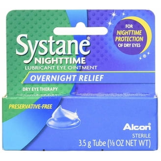 REFRESH PM Lubricant Eye Ointment for Nighttime Dry Eye Relief,  Preservative-Free, 3.50 g Pack of 6