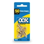 OOK Conventional Picture Hangers, Brass Finish, 50LB, Pack of 3