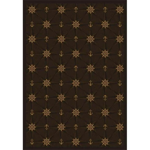 Mariner s Tale Chocolate 5 ft.4 in. x 7 ft.8 in.  WearOn Nylon Machine Tufted- Cut Pile Whimsy Rug