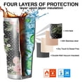 thumbnail image 7 of 30oz Pioneer Flower Tumblers Stainless Steel Tumbler with Lid and Straw,Vacuum Insulated Double Wall Travel Tumbler Cups Mug with Cleaning Brush for Coffee,Tea, 7 of 7