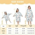 thumbnail image 7 of Wearable Blanket Hoodie for Kids Shark Flannel Hooded Blanket with Pockets and Sleeves Suitable for Boys and Girls, 7 of 7