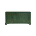 thumbnail image 3 of 65" Heirloom TV Console Wood Accent Cabinet Fully Assembled Green, 3 of 10