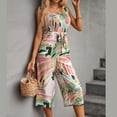 thumbnail image 1 of Mono de verano, mono con estampado floral para mujer, mamelucos con estampado floral de verano, mamelucos largos de pierna ancha para mujer, rendimiento lleno de energía, 1 of 6