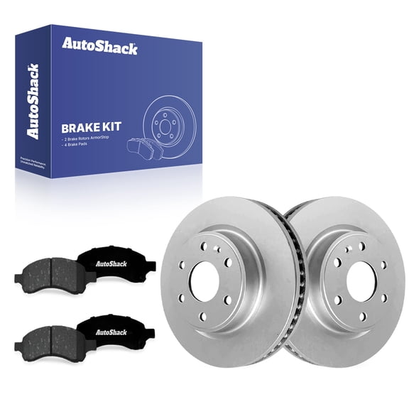 AutoShack Front Vented Coated Brake Rotors   Premium Ceramic Pads 6-PC Brake Kit Replacement for 2007-2016 GMC Acadia 2009-2017 Chevrolet Traverse 2008-2017 Buick Enclave ArmorStop 12.8" (325 mm)