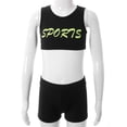 thumbnail image 3 of Yeahdor Kids Girls Gymnastic Crop Top with Athletic Shorts Set Girls Sports Dance Suit Activewear Fluorescent Green 8, 3 of 7