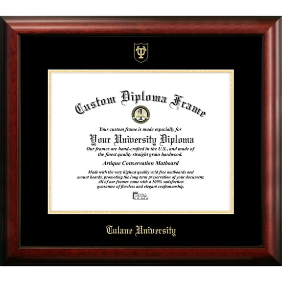 Tulane University 14" x 17" Gold Embossed Diploma Frame