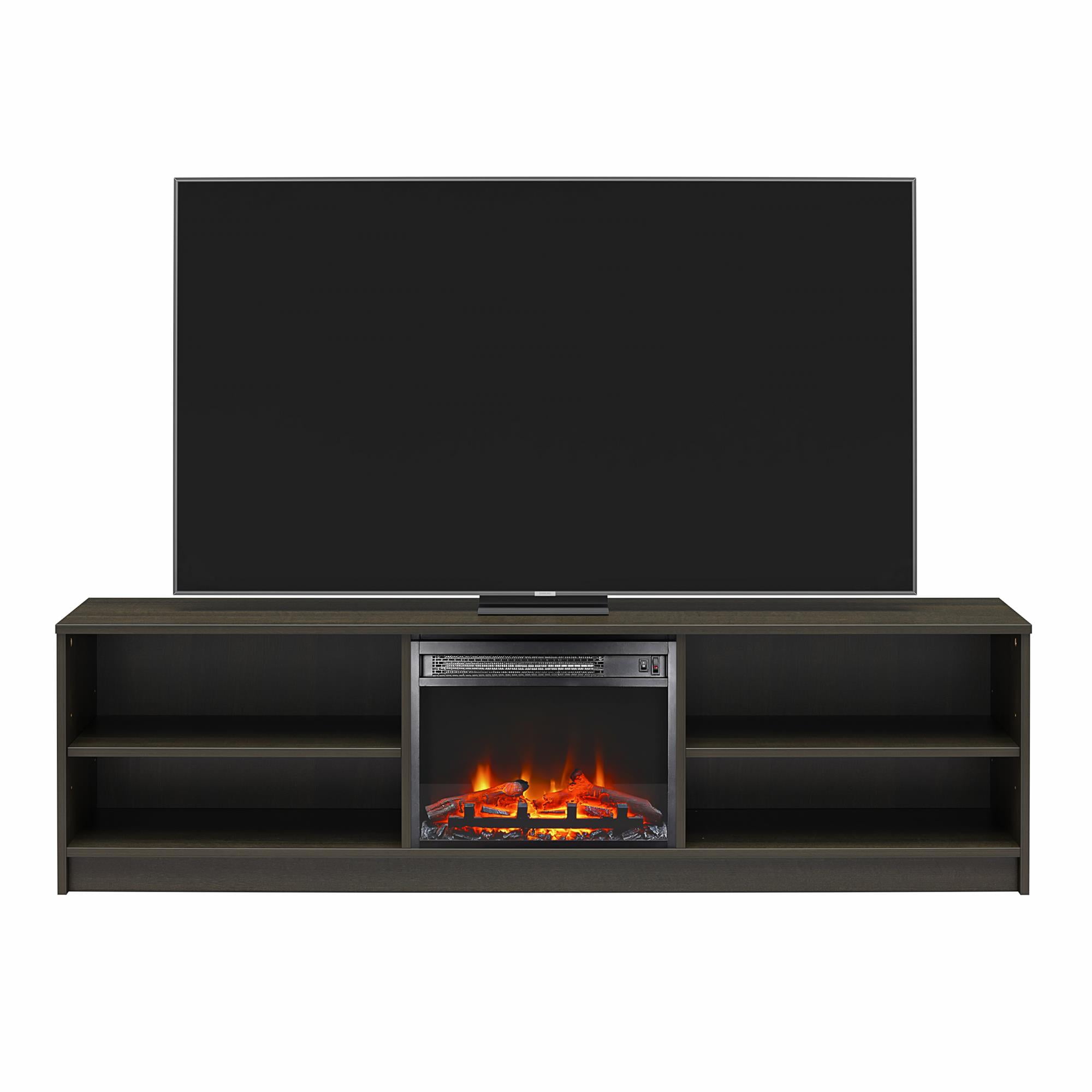 Mainstays Fireplace TV Stand, for TVs up to 75", Espresso